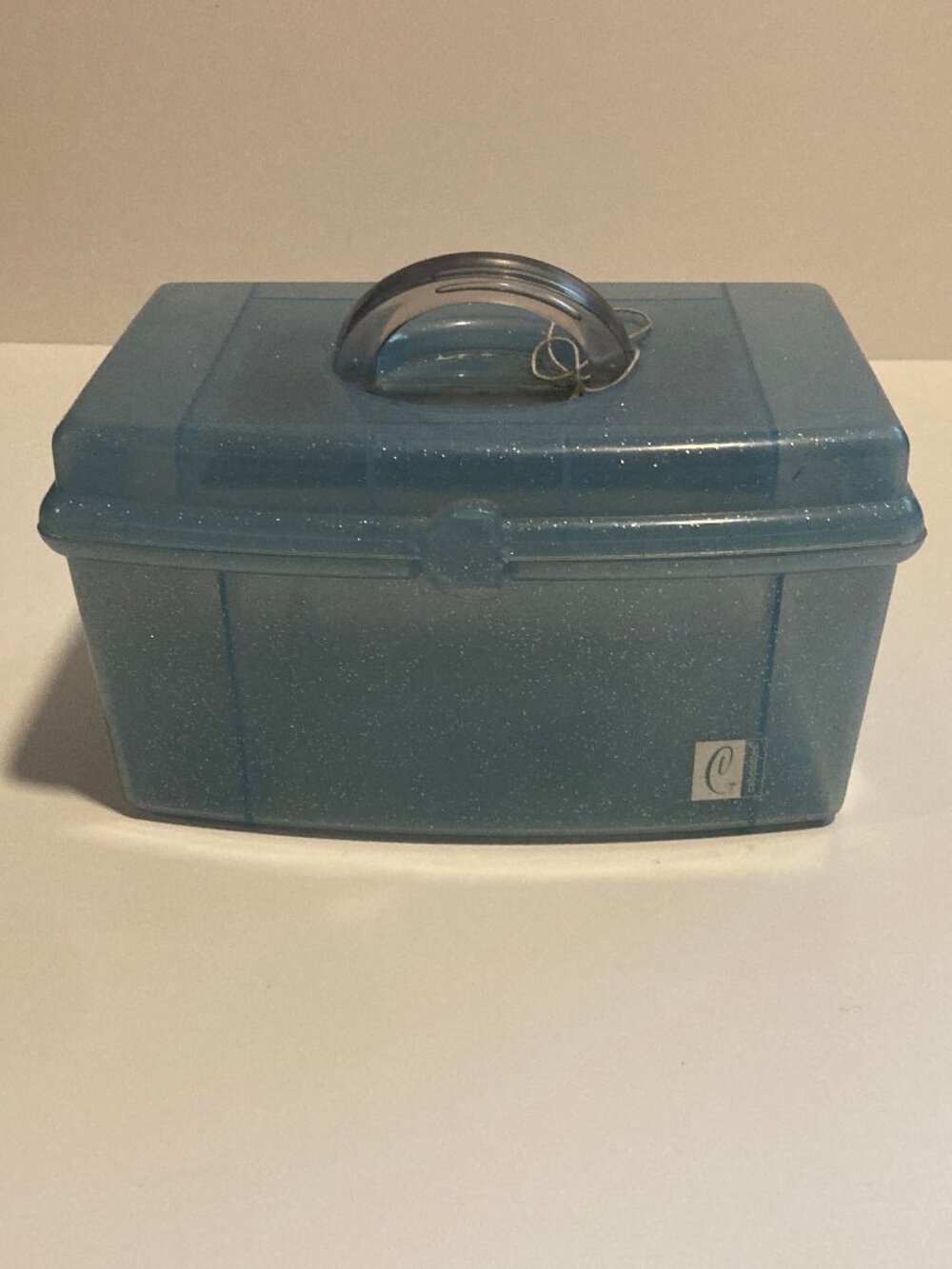 Caboodles Light blue glitter makeup organizer case